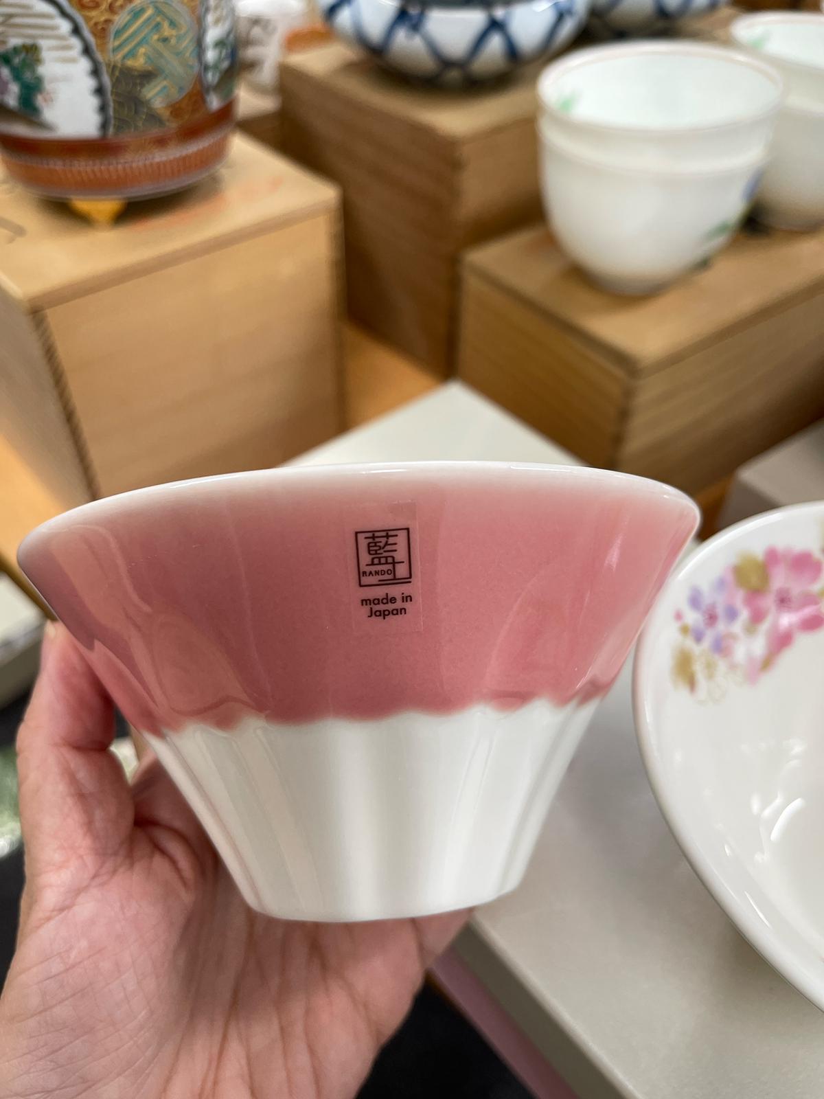 Japanese RANDO Gradient Bowl SET｜Pink & Blue｜Modern Japanese Design｜Made in Japan