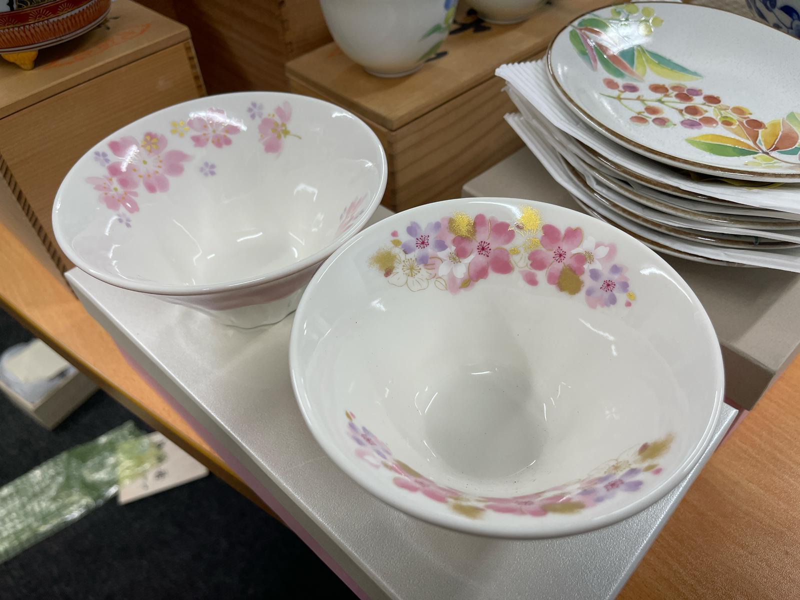 Japanese RANDO Gradient Bowl SET｜Pink & Blue｜Modern Japanese Design｜Made in Japan